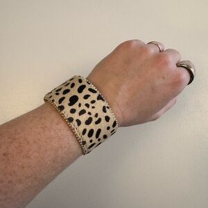 Leopard Print Cuff Bracelet